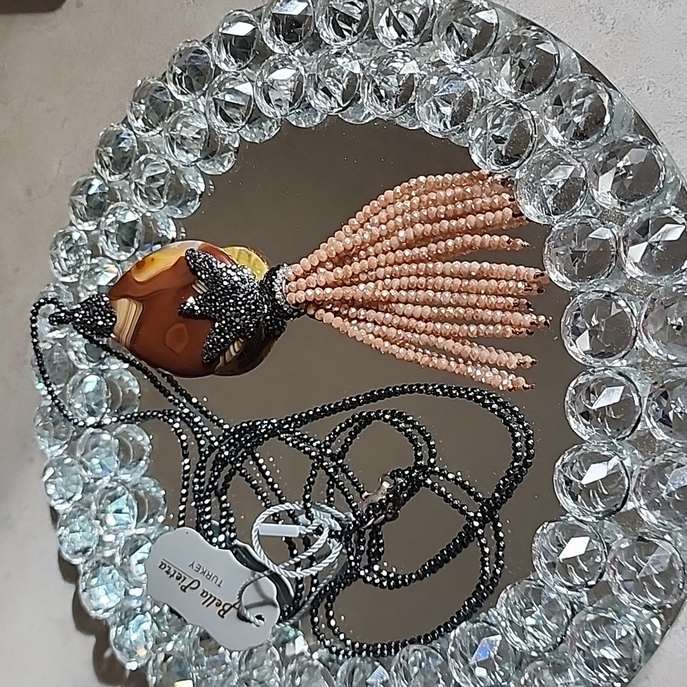 Bella Pietra long necklace. Stunning 30" length. NWT
